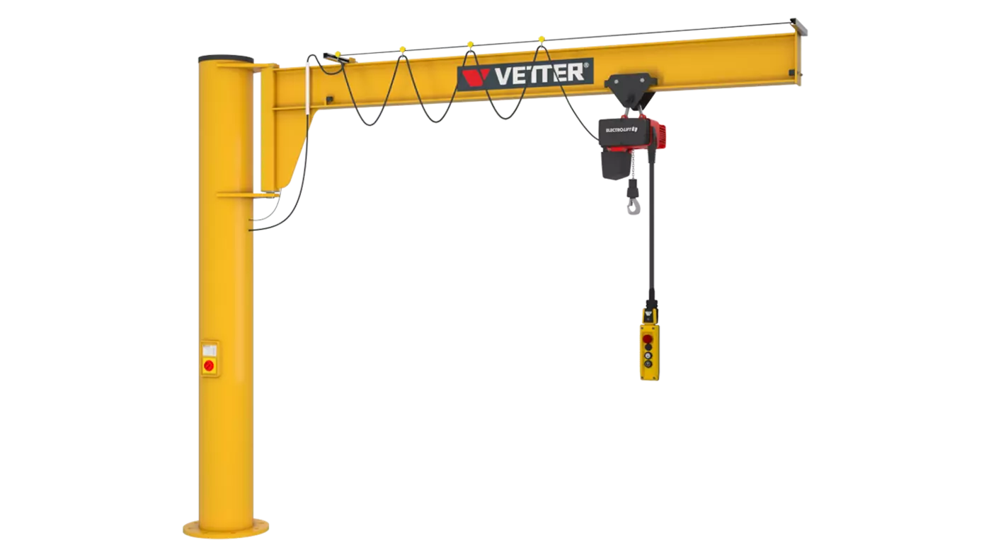 Cần cẩu cần xoay gắn trên cột loại AS
